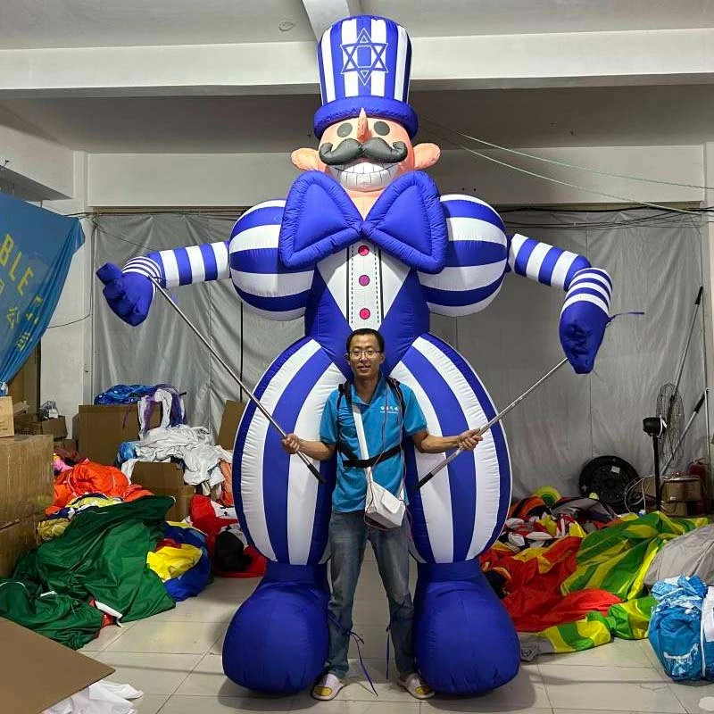 Inflatable Clown Man Carrying Parade Puppet3